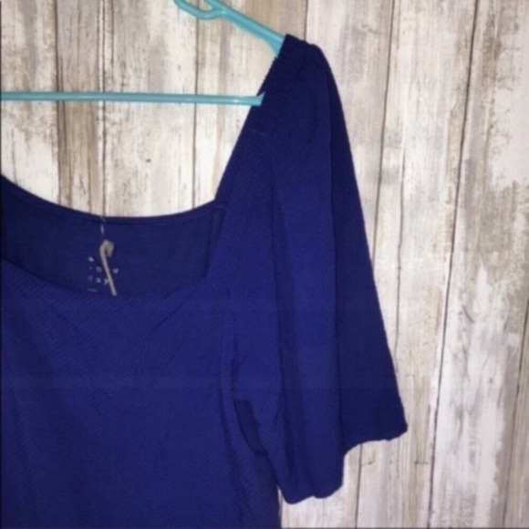 NWT A New Day Blue Square Neck Blouse - Picture 3 of 6
